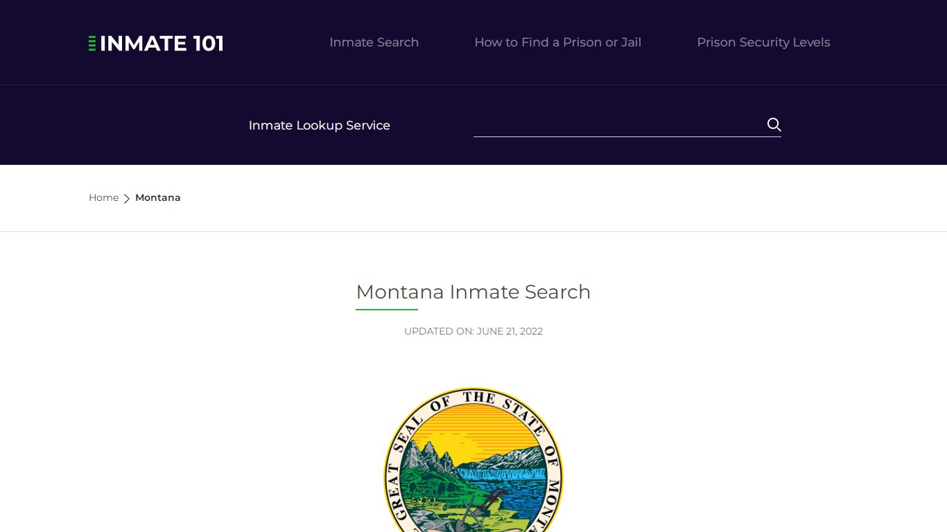 Montana Inmate Search – Montana Department of Corrections ...